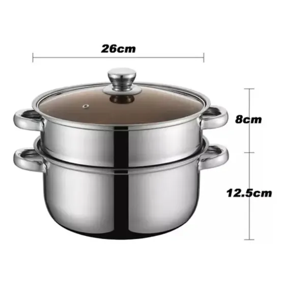VAPORERA ALZA ACERO INOX 22 CM