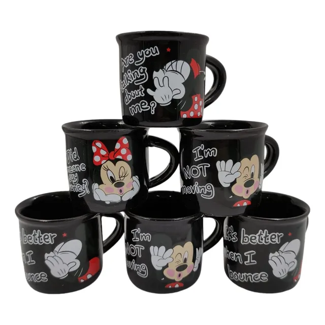 6 Tazas Mug Espresso Disney 40 Ml Minnie Y Mickey
