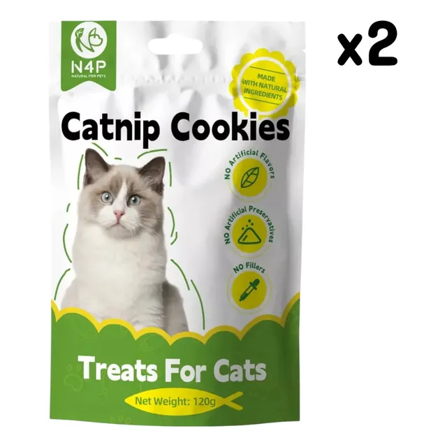 N4p 2 Pack Catnip Cookies 120g Galletas Hierba Gatera Gatos