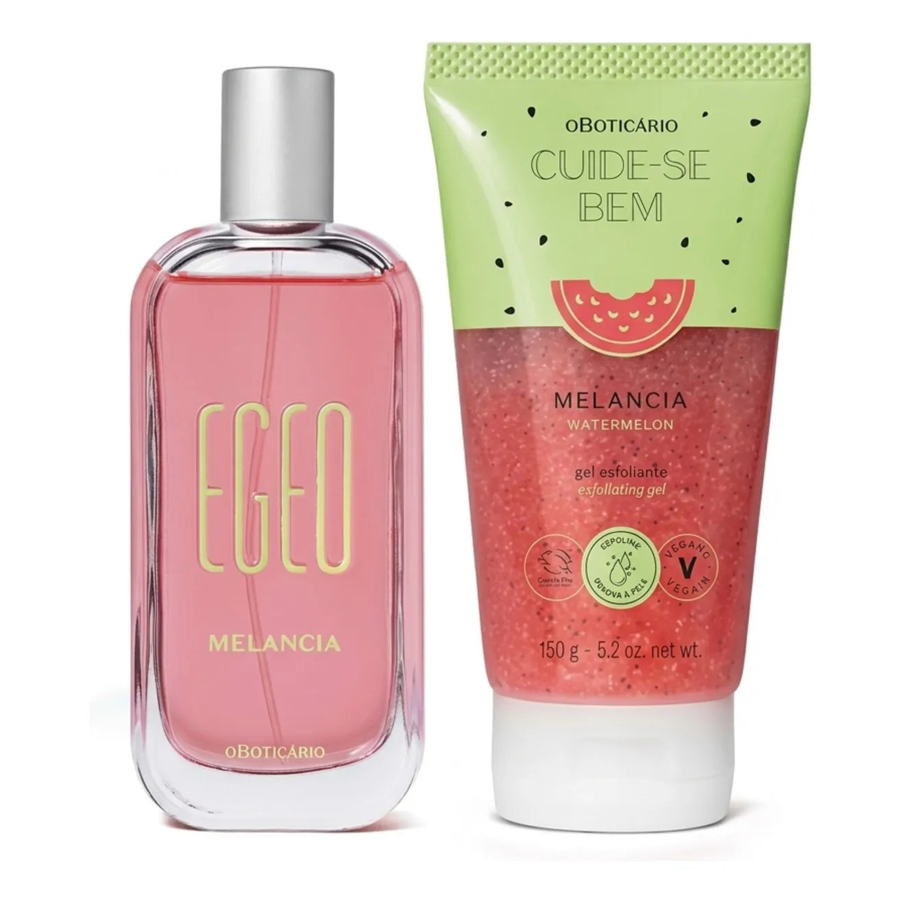 Combo Egeo Melancia: Colônia 90ml + Gel Esfoliante 150g Combo Egeo Melancia: Colônia 90ml + Gel Esfoliante 150g