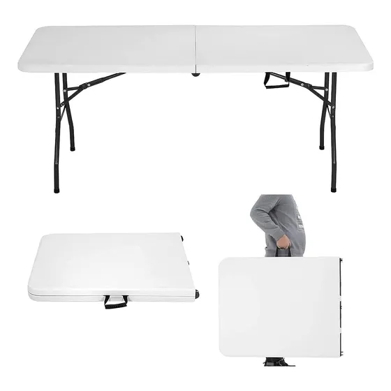 Mesa Plegable Resistente Para Interiores Y Exteriores, 6 Pie