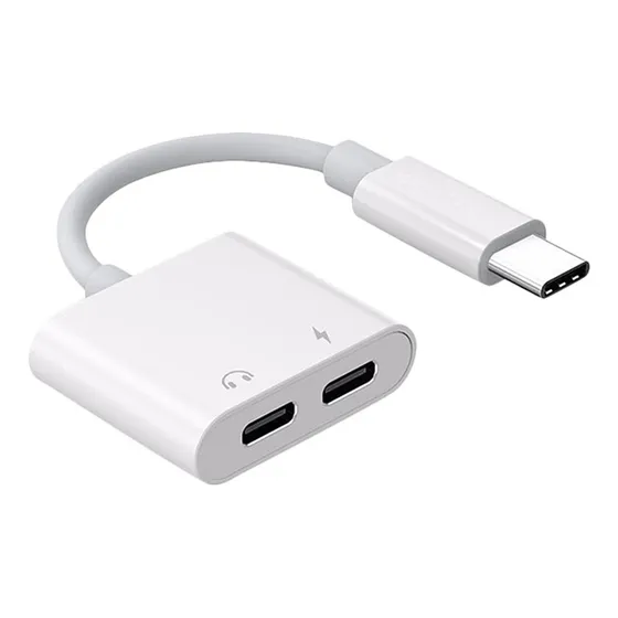 . Adaptador De Fone De Ouvido Dual C 2 Em 1, Conector