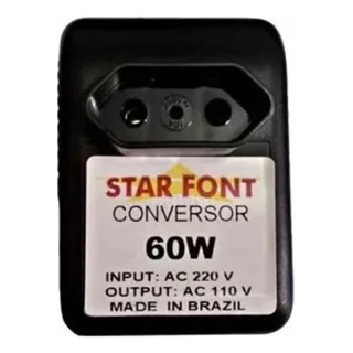 Conversor Transformador De Voltagem 220 P/ 110v - 60w Novo Conversor Transformador De Voltagem 220 P/ 110v - 60w Novo