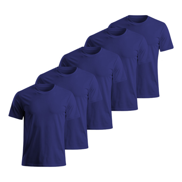 Kit 5 Camisetas Básicas Masculina Dry Fit Lisa Tradicional Kit 5 Camisetas Básicas Masculina Dry Fit Lisa Tradicional