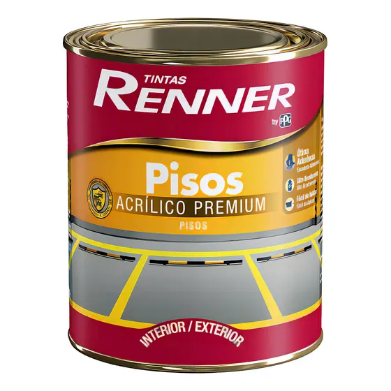 Tinta Piso Fosco 900ml Renner Cor Cinza