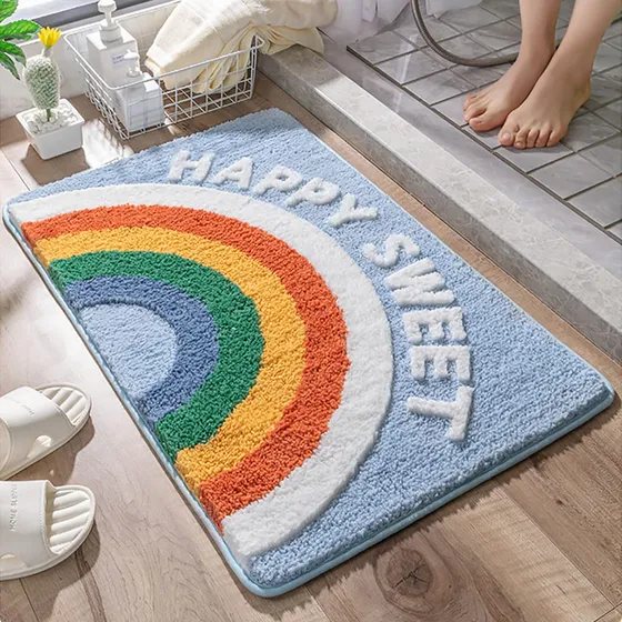 Toys4u Alfombra Baño Colorida Absorbente Agua Ultra Suave 16
