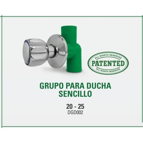 Grupo De Ducha Sencillo De 20 - 25mm Donsen