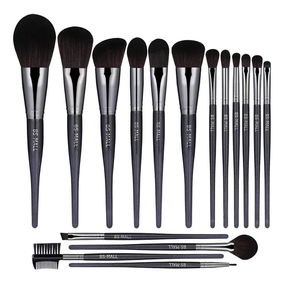 Set De 16 Brochas Pinceles Maquillaje Profesional Espatula