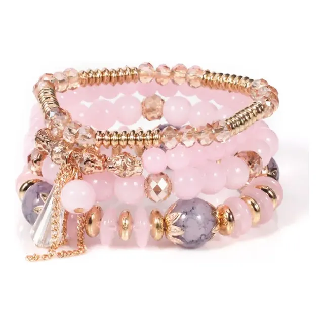 Bisuteria Set Pulseras De Dama Borlas 