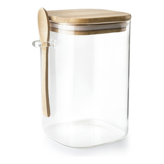 Bote Para Cafe / Azucar+ Cucharilla Tapa Bambu 1200 Ml Ibili Bote Para Cafe / Azucar+ Cucharilla Tapa Bambu 1200 Ml Ibili