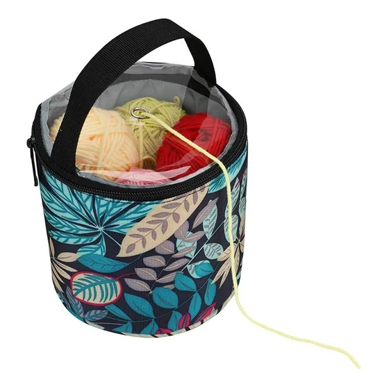 Bolso Impermeable Porta Tejido Lanas Palillos Y Crochet