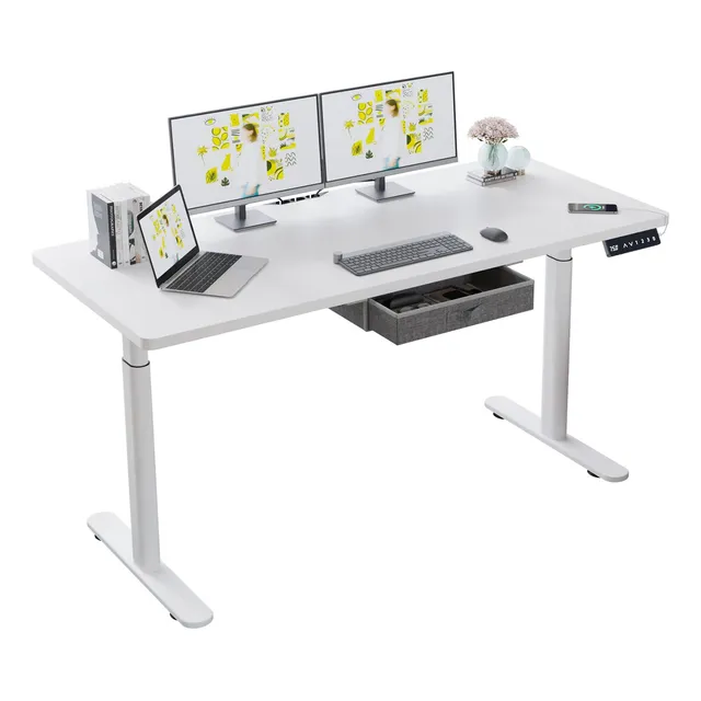 Escritorio Gamer Altura Ajustable 2 Motor Y Cajones 160x76cm