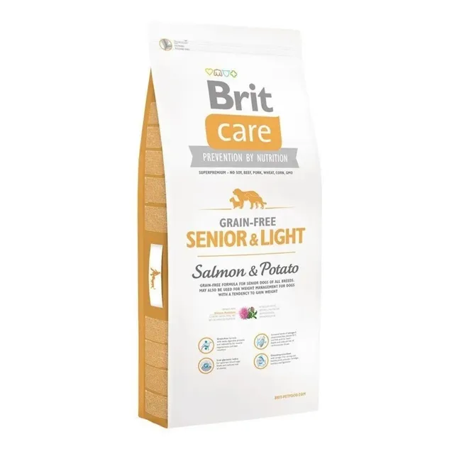 Brit Care Salmon & Potato Senior & Light perro senior todos los tamaños salmón y papa 12 kg bolsa seca