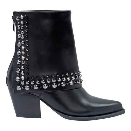 Bota Texano Estoperoles Belinda Peregrin Negro Mujer 1163