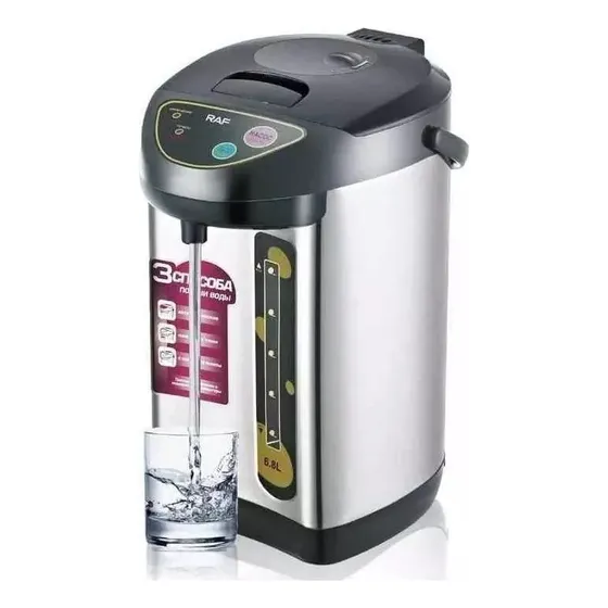 Hervidor Termo Eléctrico Inoxidable 6.8 Litros Color Plateado