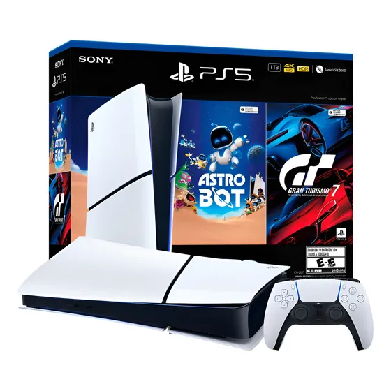 Consola Ps5 Slim Astro Bot + Gran Turismo Edición Digital