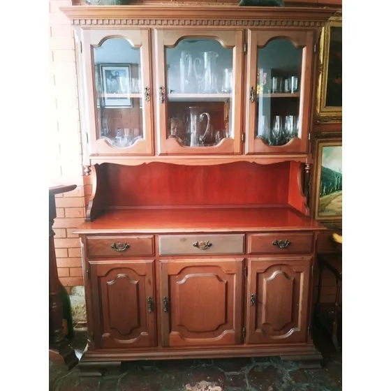 Mueble Ceibo Vitrina En Madera Hervigon