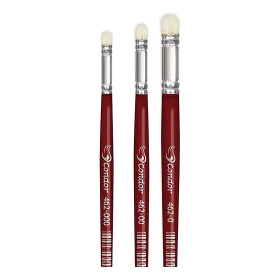 3x 0 00 000 Pincel Condor 462 Luz Seca Redondo Pitua Stencil Cerdas Natural