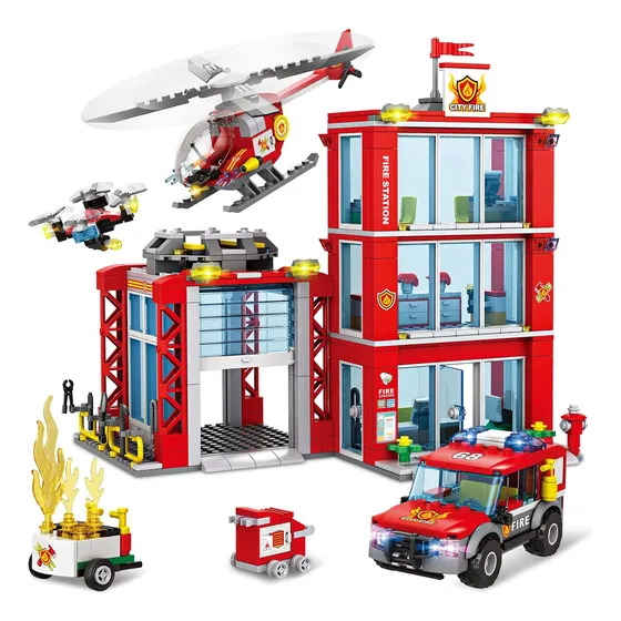Bloques De Construcción De La Estación De Bomberos De La Ciu
