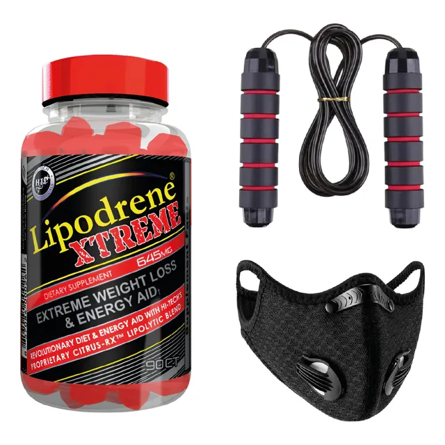 Lipodrene Xtreme 90caps + Cuerda De Saltar + Mask Deportiva