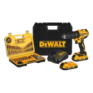 Rotomartillo Inalámbrico Max Con 100 Accesorios Dewalt Color Amarillo