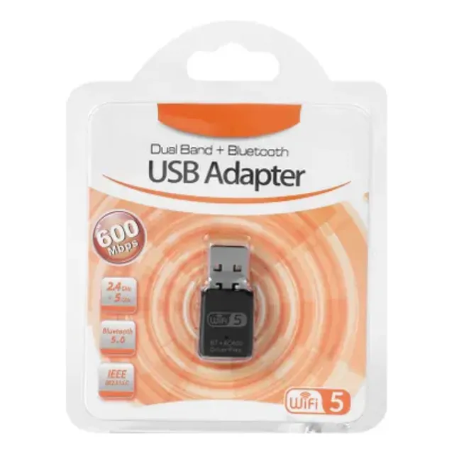 Adaptador Wifi 2.4g 600 Mbps Bluetooth 5.0