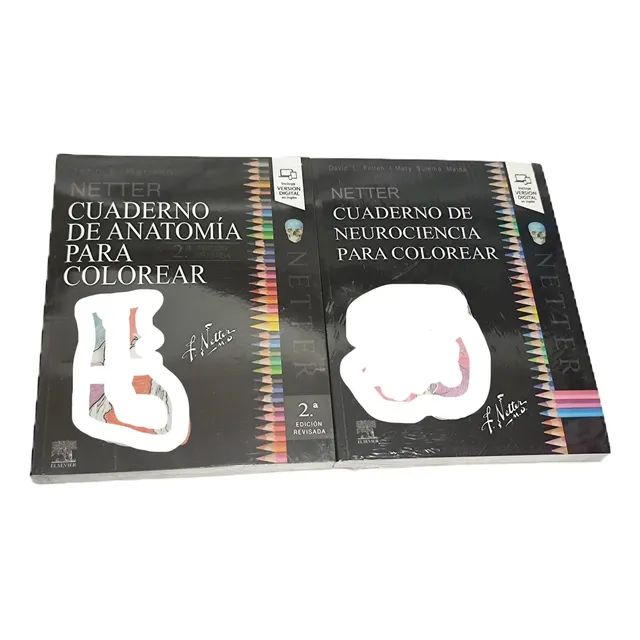 2 Cuadernos Para Colorear Netter Nuevos Libros Físicos Libro