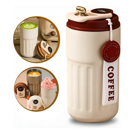 Copo Térmico Café Chá Antivazamento Display De Temperatura