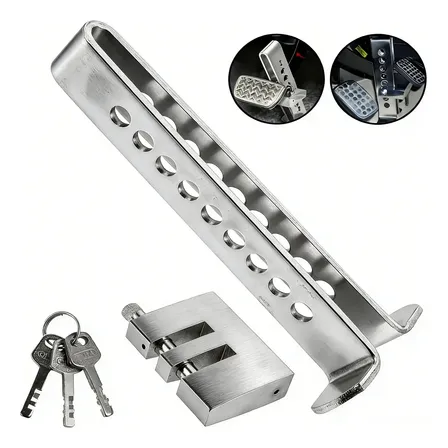 Trava Anti Furto Segurança Freio Embreagem Aço Pedal Veículo