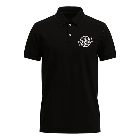 Camisa Polo Bordada Com Logotipo Personalizado Uniforme