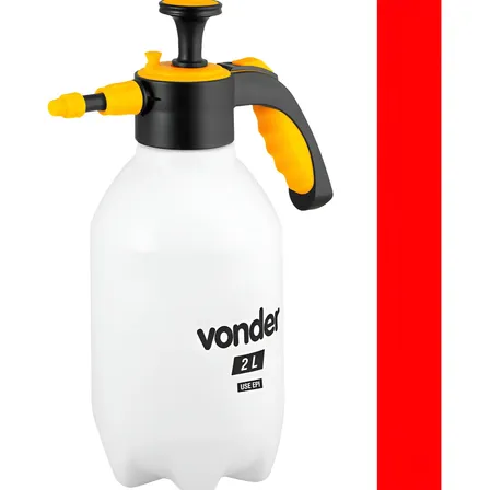 Pulverizador Manual Borrifador Spray Alta Pressão 2 Litros Branco