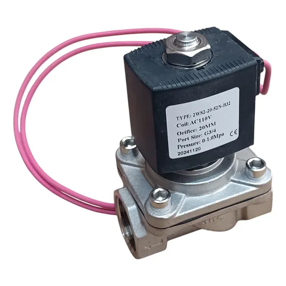 Valvula Solenoide 3/4  Normal/cerrada 110v Acero Inoxiddable