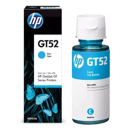 Botella De Tinta Original Hp Gt52c Cian