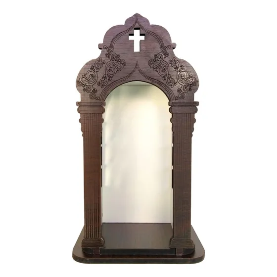 Oratório Nossa Senhora Capela Para Imagem Até 30cm De Altura