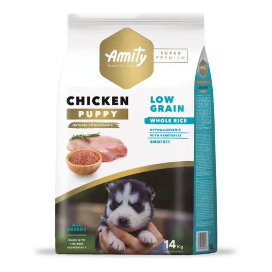 Alimento Para Perro Cachorro Amity Pollo - 14 Kg
