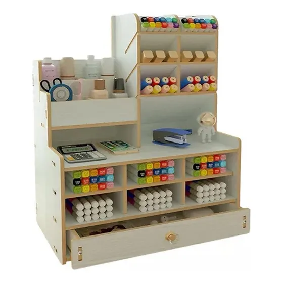 Organizador De Lápices, Plumones, Escritorio Blanco Al-118-2