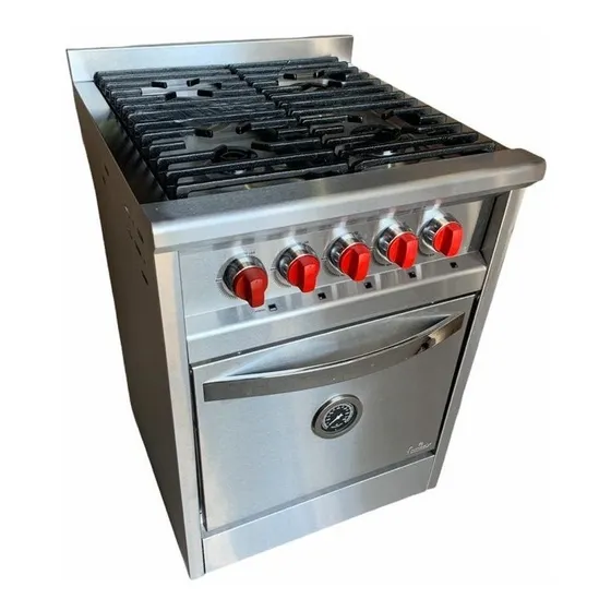 Cocina Industrial Fornax Versatil Neo 4 Hornallas 60cm.