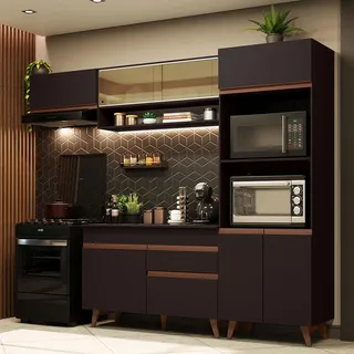 ArmĂĄrio Cozinha Completa Reims Madesa 260cm Reims Madesa 07 Cor Preto ArmĂĄrio Cozinha Completa Reims Madesa 260cm Reims Madesa 07 Cor Preto