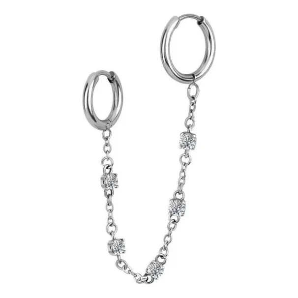 Piercing Doble Helix 316l Cristales