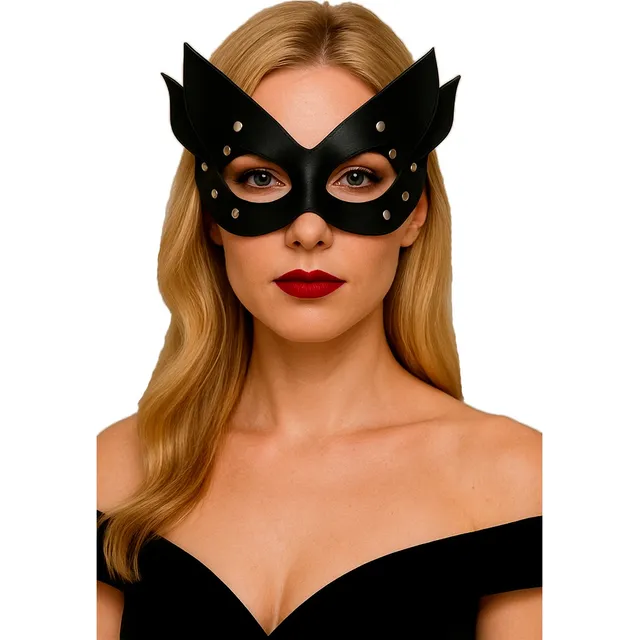 Antifaz Mascara Cuero Gatita Ocasion Fiestas