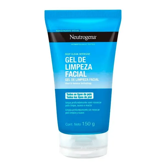 Neutrogena Gel Limpeza Facial Deep Clean Intensive 150g Momento De Aplicação Dia/noite Tipo De Pele Mistas E Oleosas