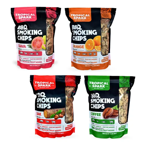 Kit 4 Astillas Mix Barril Ahumador Asador Parrilla Ingrill