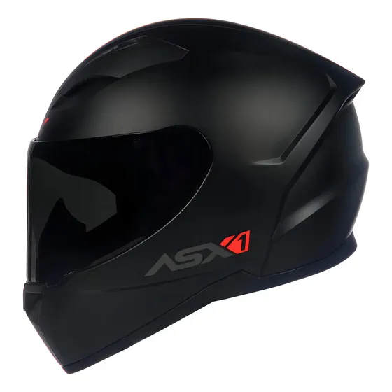 Capacete moto fechado ASX City Solid Preto Fosco Tamanho 60/L