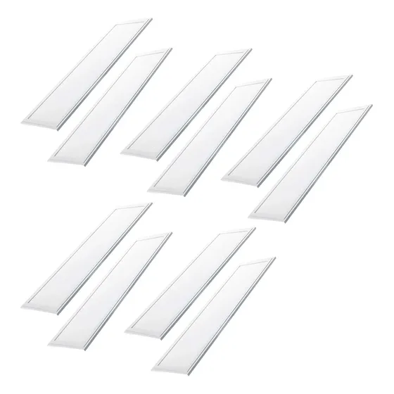 Pack X 10 Panel Led Rectangular 120x30 Cm 48w Multiled Blanco/luz Fría