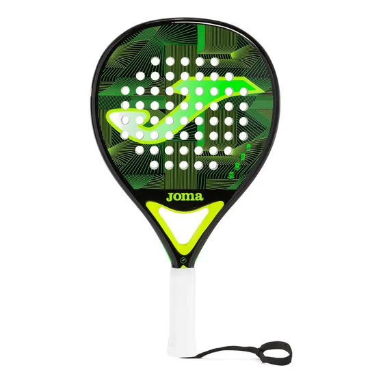 Joma Paleta de padel open 2024 color negro con verde