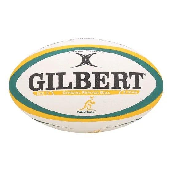 Gilbert Pelota Rugby Unisex Australia Bco-ama-verde Ras