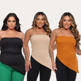Kit 3 Blusas AssimĂ©trica Tomara Que Caia Blogueira TendĂȘncia Kit 3 Blusas AssimĂ©trica Tomara Que Caia Blogueira TendĂȘncia