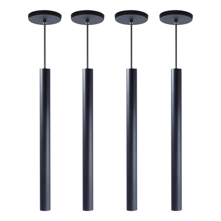 Kit 4 Lustre Pendente Teto Tubeto Tubular Alumínio 50 Cm Cor Preto Kit 4 Lustre Pendente Teto Tubeto Tubular Alumínio 50 Cm Cor Preto