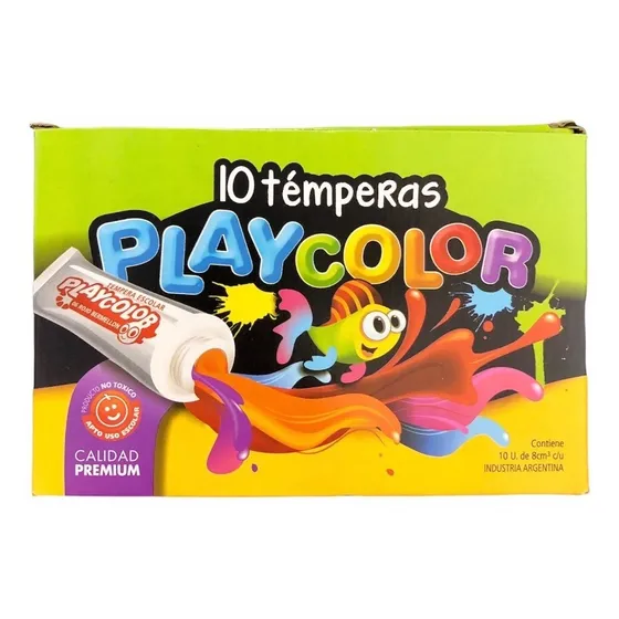 10 Témperas Playcolor Surtidas