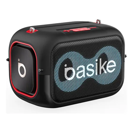 Caixa De Som Portatil Bluetooth Hifi Tws 1+1 Fm Ipx5 Com Rgb